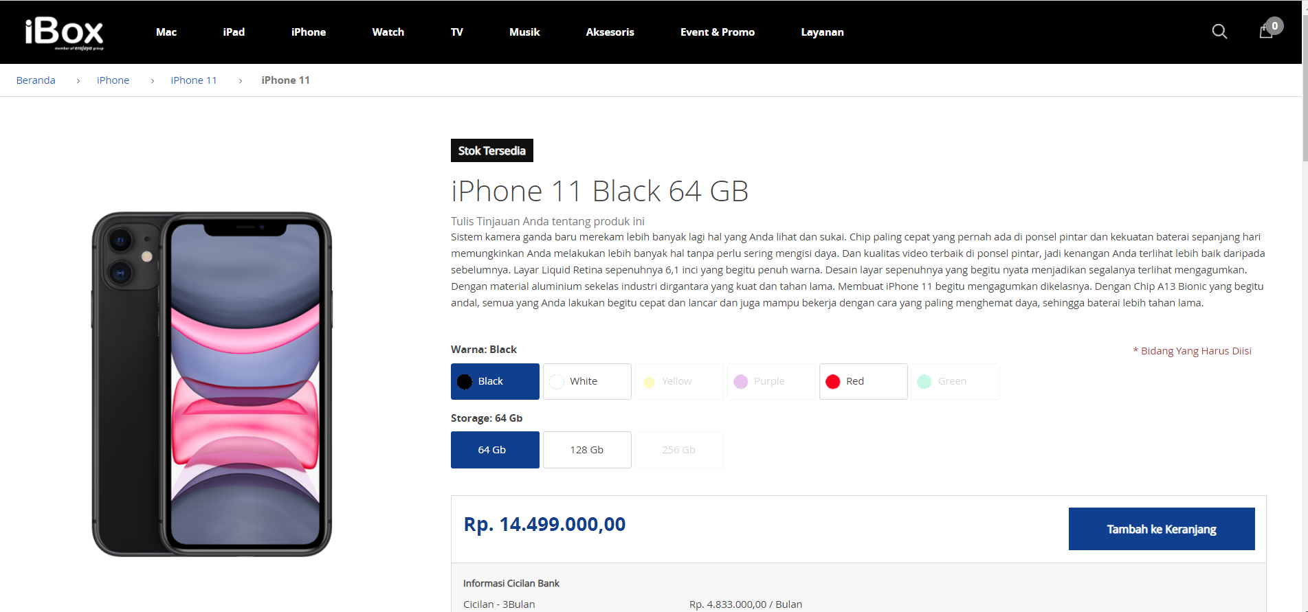 Harga iPhone 11 Pro Max 512 GB Tembus Rp31,49 Juta di iBox